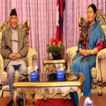 ओली र भण्डारीबीच भेटवार्ता हुँदै
